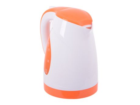 Чайник BBK EK1700P, 2200Вт, 1.7л, пластик, белый/оранжевый