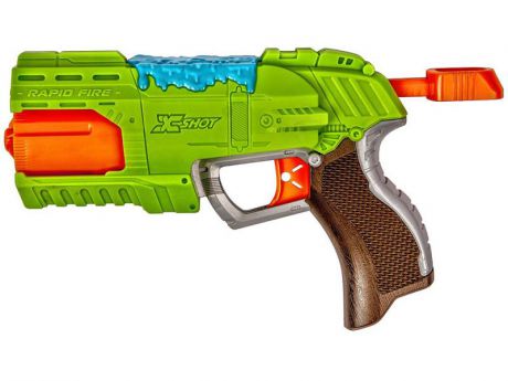 Бластер X-shot Атака Пауков (8патронов + 2 паука-мишени) для мальчика зеленый 4801