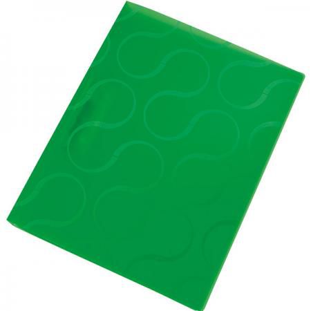 Папка с прижимным механизмом OMEGA, ф. А4, цвет зеленый, материал полипропилен, плотность 450 мкр