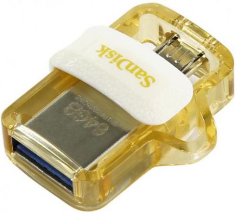 USB флешка SanDisk Ultra Dual 64GB White Gold (SDDD3-064G-G46GW) USB 3.0, microUSB