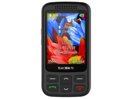 Мобильный телефон teXet TM-501 (Black) 2.8" 240x320 / 2G / 3G / BT / 0.3Mp