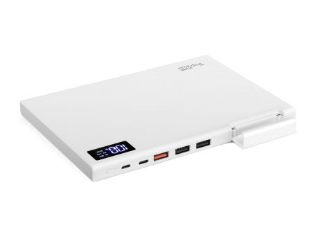 Внешний аккумулятор TopON TOP-MAX2/W 30000мАч USB-C Quick Charge 3.0, 3 USB порта, компл. Кабелей, Цвет белый