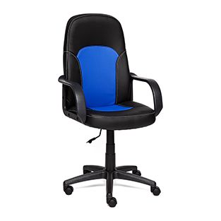 Кресло компьютерное TetChair Парма (Parma) Доступные цвета обивки: Чёрно-синяя искусств. кожа