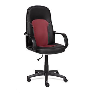 Кресло компьютерное TetChair Парма (Parma) Доступные цвета обивки: Чёрно-бордовая искусств. кожа