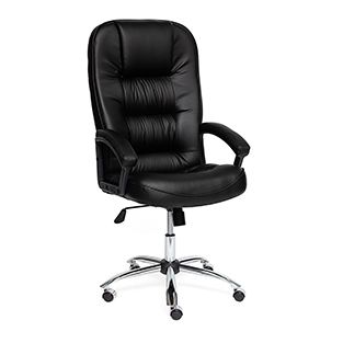 Кресло офисное TetChair CH 9944 хром Доступные цвета обивки: Искусств. чёрная кожа