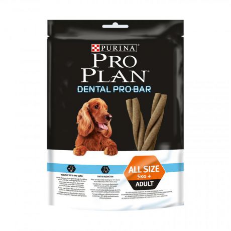 Лакомство для собак Purina Pro Plan Dental ProBar для поддержания здоровья полости рта, пауч, 150 г 12381634