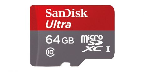 Карта памяти microSDHC 64Gb SanDisk Ultra UHS-I