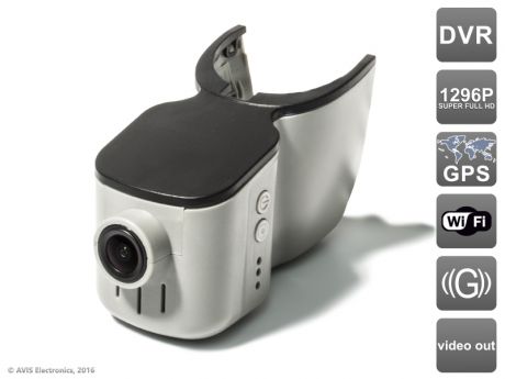 Штатный автомобильный Ultra HD (1296P) видеорегистратор с GPS AVS400DVR (#101) для AUDI (с датчиком дождя)