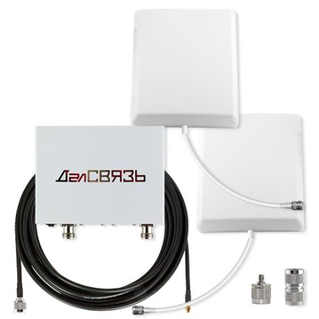 Усилитель сигнала сотовой связи и интернета ДалCвязь DS-900/2100-17 C3 (+ кронштейн для антенны в подарок!)