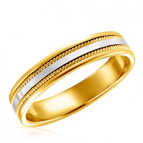 Кольцо обручальное из золота 100317