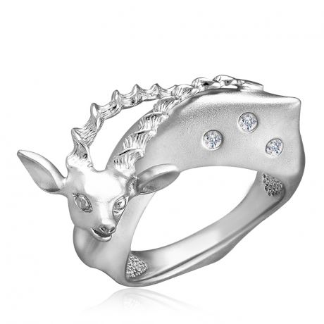 Серебряное кольцо с фианитами Газель С 10040