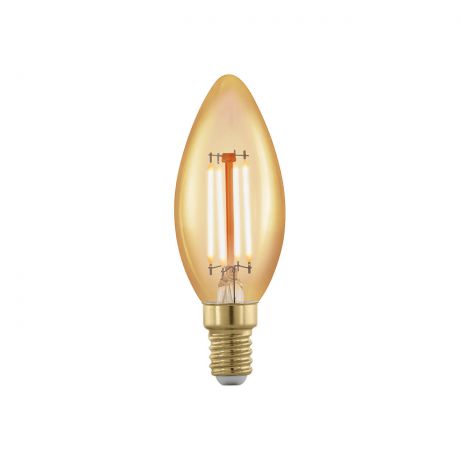 Лампа светодиодная филаментная диммируемая E14 4W 1700К золотая 11698