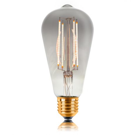 Лампа светодиодная филаментная E27 4W 2200K прозрачная 057-295