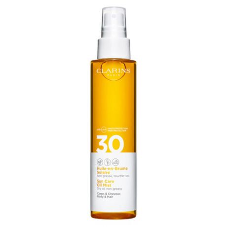 Clarins Huile-en-Brume Solaire Солнцезащитное масло-спрей для тела и волос SPF30 Huile-en-Brume Solaire Солнцезащитное масло-спрей для тела и волос SPF30