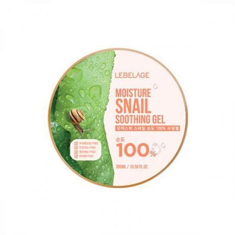 Увлажняющий гель с муцином улитки Lebelage Moisture Snail Purity 100% Soothing Gel, 300мл