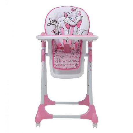 Стульчик для кормления Polini kids Disney baby 470 Кошка Мари, розовый