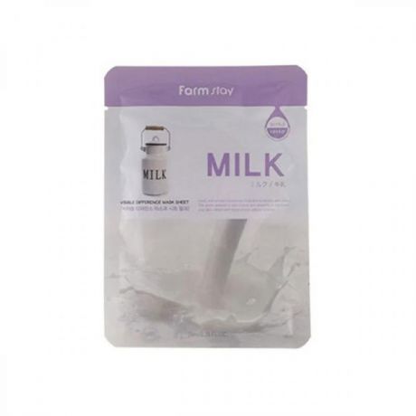 Тканевая маска для лица с молочными протеинами FarmStay Visible Difference Mask Sheet Milk, 23мл