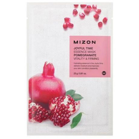 Тканевая маска для лица с экстрактом гранатового сока Mizon Joyful Time Essence Mask Pomegranate