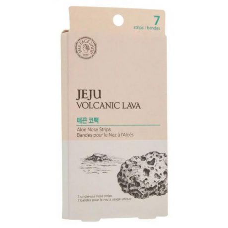 Очищающий пластырь с алоэ вера для носа The Face Shop Jeju Volcanic Lava Aloe Nose Strips