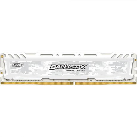 Память DDR4 Crucial 8GB CL15 SR x8 Unbuffered Ballistix Sport LT White (BLS8G4D30AESCK)