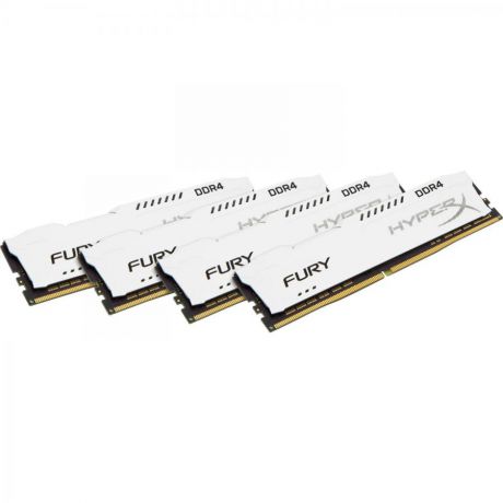 Память DDR4 Kingston 64GB 2666MHzПамять DDR4 CL16 DIMM (Kit of 4) HyperX FURY White (HX426C16FWK4/64)