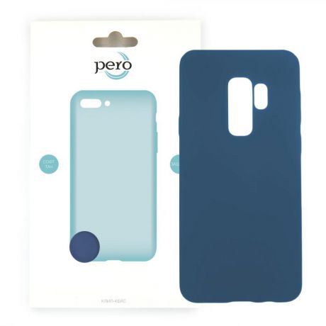 Клип-кейс PERO софт-тач для Samsung S9 синий