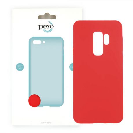 Клип-кейс PERO софт-тач для Samsung S9 красный