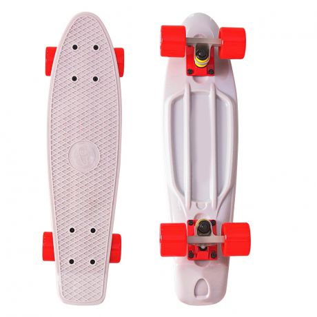 Скейтборд Y-SCOO Fishskateboard 22" винил 56,6х15 с сумкой GREY/red