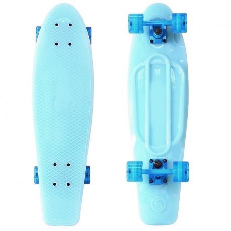 Скейтборд Y-SCOO Big Fishskateboard GLOW 27" винил 68,6х19 с сумкой BLUE/blue