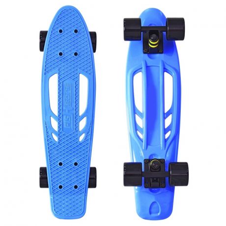 Скейтборд Y-SCOO Skateboard Fishbone с ручкой 22" винил 56,6х15 с сумкой BLUE/black