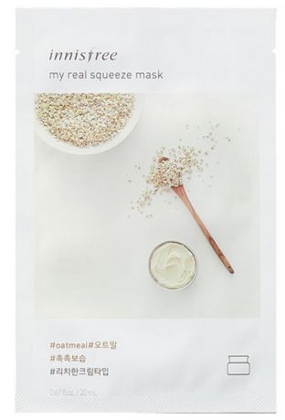 Листовая маска для лица с экстрактом овса Innisfree My Real Squeeze Mask Oatmeal
