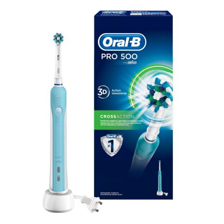 Зубная щетка электрическая Oral-B CrossAction PRO 500 голубой