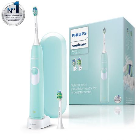 Зубная щетка электрическая Philips Sonicare 2 Series HX6212/90 бирюзовый/белый