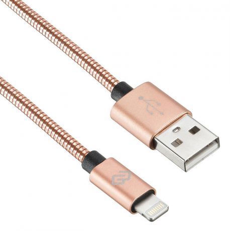 Кабель Digma USB A (m) Lightning (m) 0.15м розовое золото