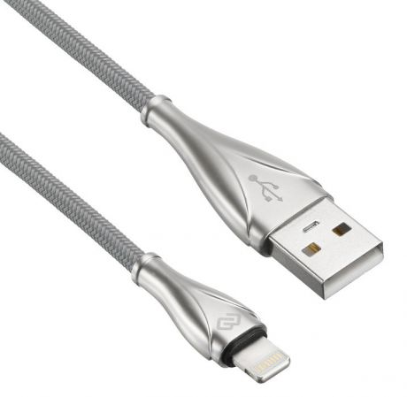 Кабель Digma USB A (m) Lightning (m) 1.2м серебристый