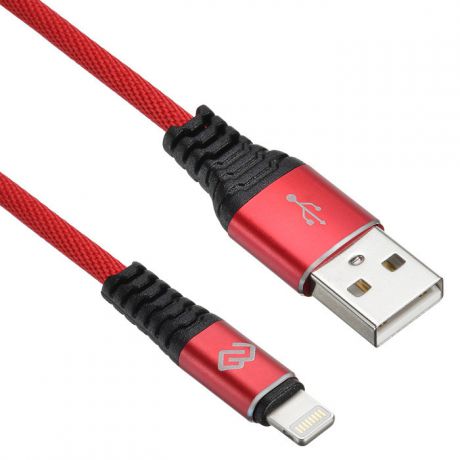 Кабель Digma USB A (m) Lightning (m) 1.2м красный