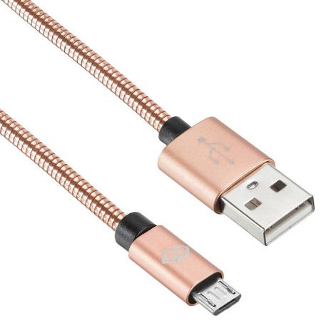 Кабель Digma USB A (m) micro USB B (m) 1.2м розовое золото