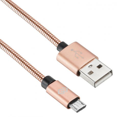 Кабель Digma USB A (m) micro USB B (m) 0.15м розовое золото