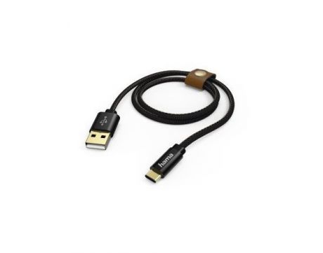 Кабель Hama Jeans 00183202 USB Type-C (m) USB A(m) 1.5м черный