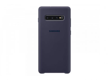 Чехол (клип-кейс) Samsung для Samsung Galaxy S10+ Silicone Cover темно-синий (EF-PG975TNEGRU)