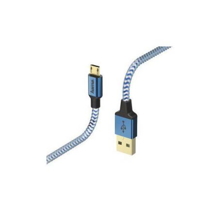Кабель Hama 00178289 micro USB B (m) USB A(m) 1.5м синий