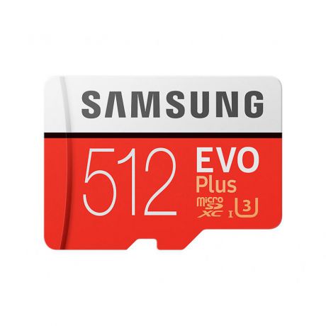 Карта памяти Samsung MicroSDHC EVO+ V2 512Gb+adapter (MB-MC512GARU)