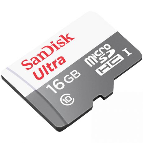 Карта памяти Sandisk microSDHC 16Gb Class10 (SDSQUNS-016G-GN3MN) Ultra 80