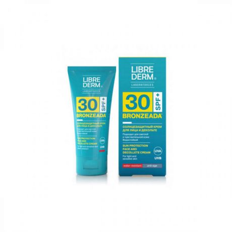 Librederm Bronzeda крем для лица и зоны декольте солнцезащитный SPF30, 50 мл