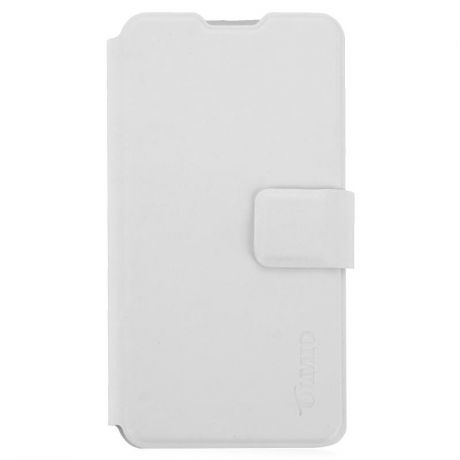 Чехол-книжка универсальный для смартфонов р.L (142*77*15mm), белый, OLMIO