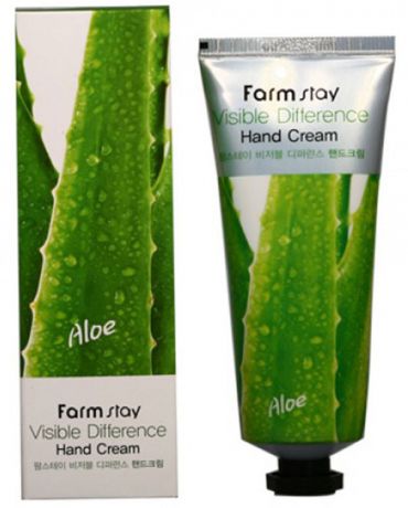 Крем для рук с экстрактом алоэ FarmStay Visible Difference Hand Cream Aloe, 100г