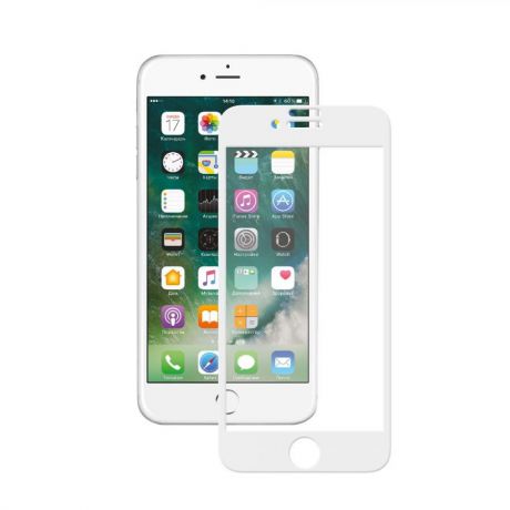 Защитное стекло BoraSCO 3D для Apple iPhone 7/8 Белая рамка
