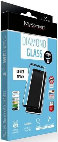 Закаленное защитное стекло MyScreen 3D DIAMOND Glass EA Kit Black Samsung Galaxy S8 Plus
