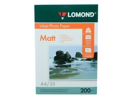 Бумага Lomond 0102052 A4/200г/м2/25л./белый матовое/матовое для струйной печати