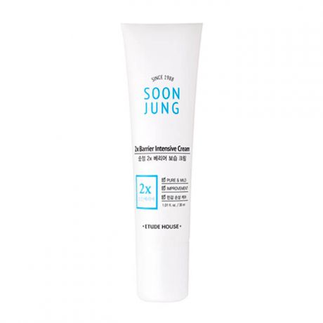 Интенсивный крем для сухой и чувствительной кожи Etude House Soon Jung 2x Barrier Intensive Cream